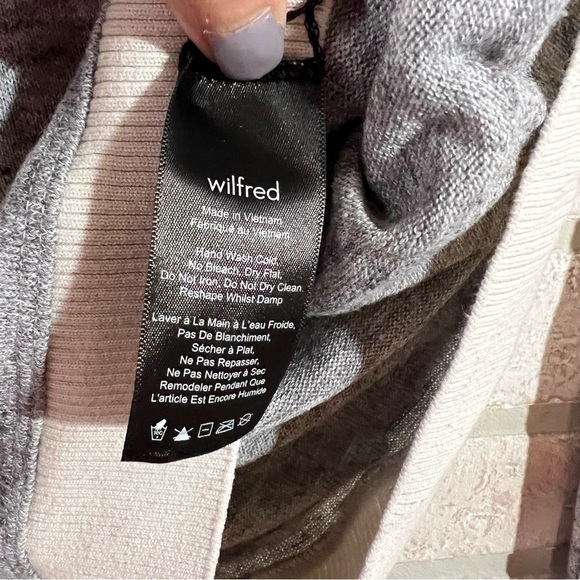 Wilfred Aritzia Heather Galaxy Berri Long Sleeve Sweater Size XXS - Picture 10 of 10